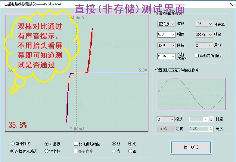 

Circuit board online maintenance tester ASA (VI) curve tester