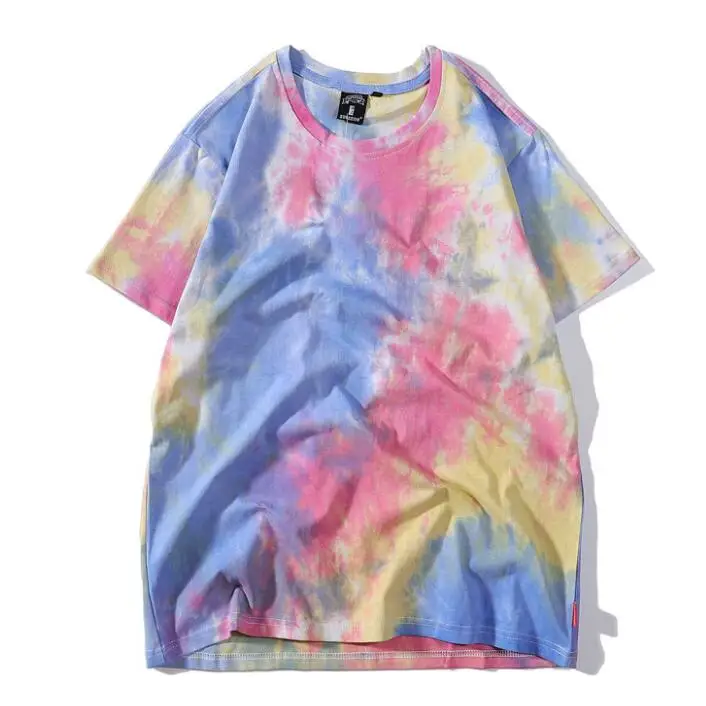 

Color gradient tie-dye short-sleeved T-shirt men's summer loose
