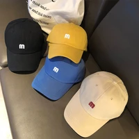 ins ladies hat korean version of the trendy simple m letter baseball caps fashion all match curved eaves sunshade mens cap