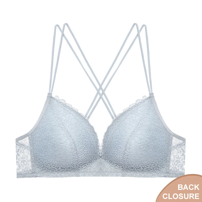 Gray bra Perfering бюстгальтер-Пушап для женщин кружевное беспроводное женское белье женское нижнее белье Бралетт Бесшовный Бюстгальтер BH сексуальный белый черный бюстгальтер - Цвет: Gray bra