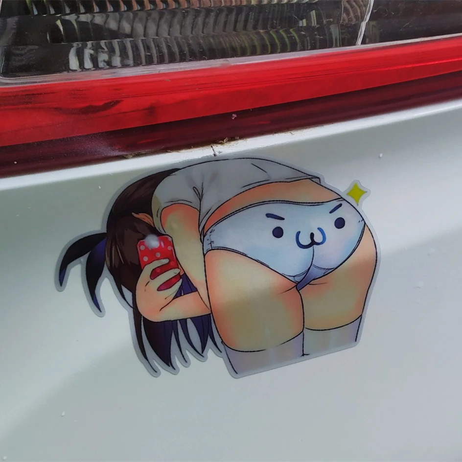

1PCS Car Styling Applique Classic Cartoon Anime Lovely Girl Cute Auto Window Tail Stickers