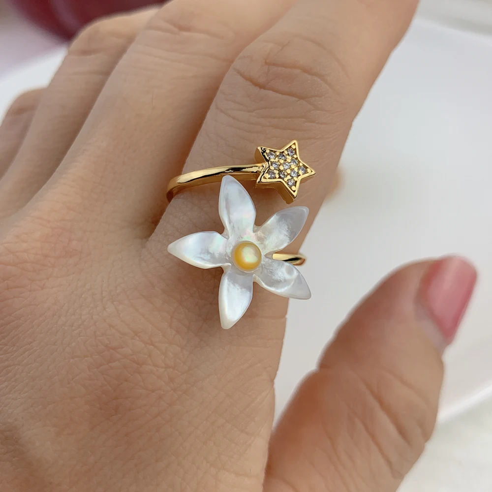 

Open Index Finger Rings For Women Fashion Jewelry Star Shell Flower Adjustable Women's Rings Gifts