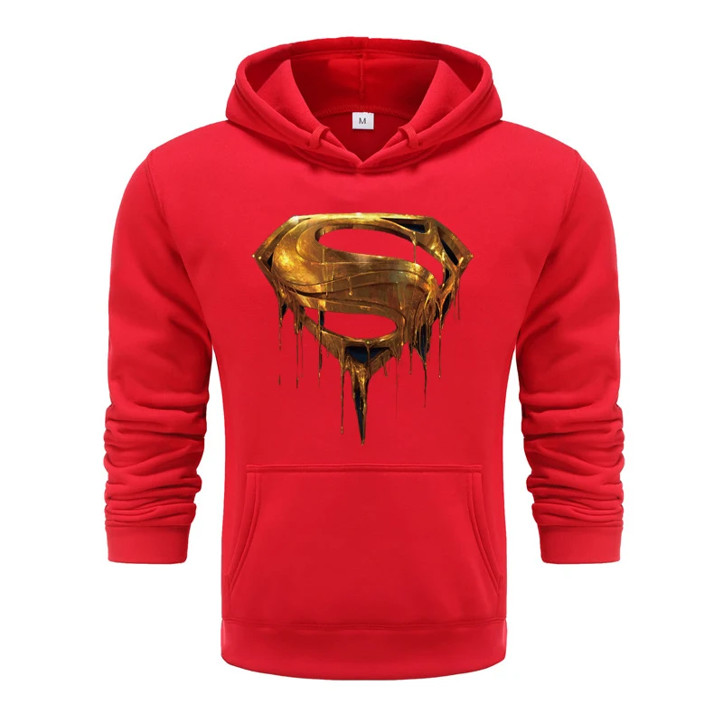 Мужская Спортивная толстовка с капюшоном Осень-зима 2020 принтом Супермена Harajuku