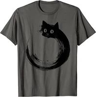 cute cat zen circle meditation t shirt funny printed t shirt cotton tshirts for men birthday