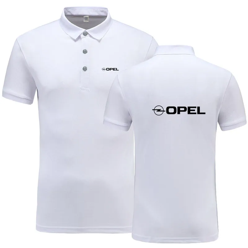 

Summer Short-sleeve Polo Homme Cotton Fashion Opel logo Print Polo Shirt Casual Business Camisa Polo