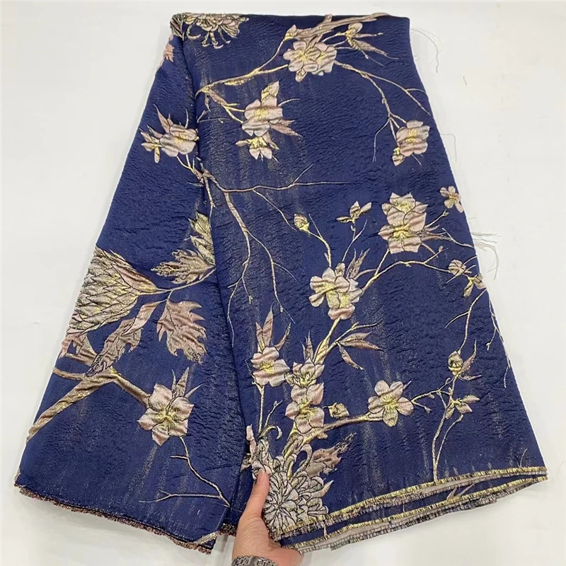 

Latest Brocade Jacquard Lace Fabric French Tulle Lace Fabric 2021 High Quality African Nigeria Lace Fabric For Women Dress