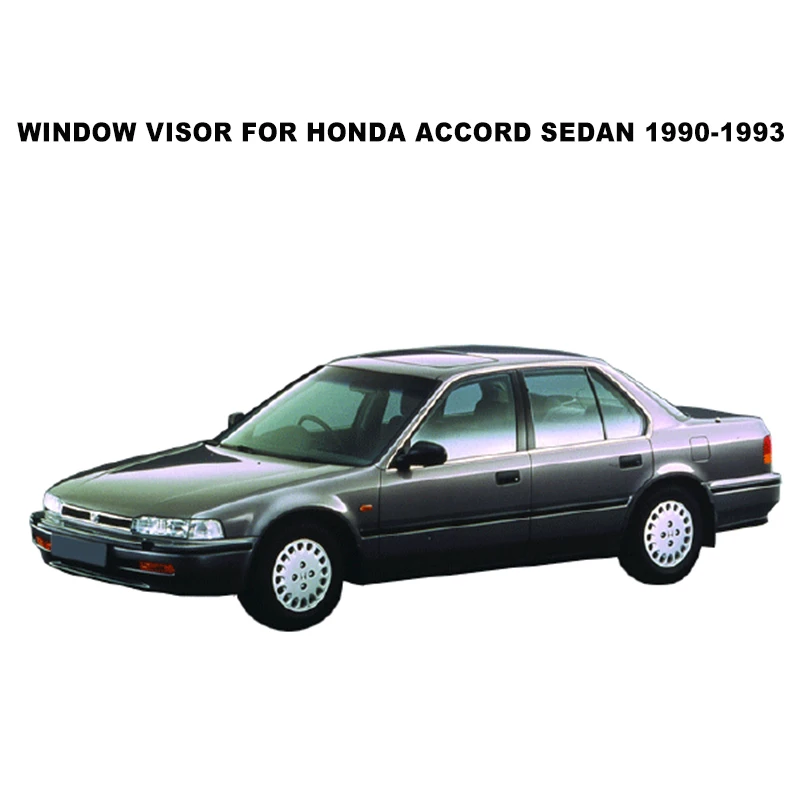 

Side Window Deflectors For Honda Accord Sedan 1990 1991 1992 1993 Black Window Visors WeatherShield Rain Sun Guards SUNZ