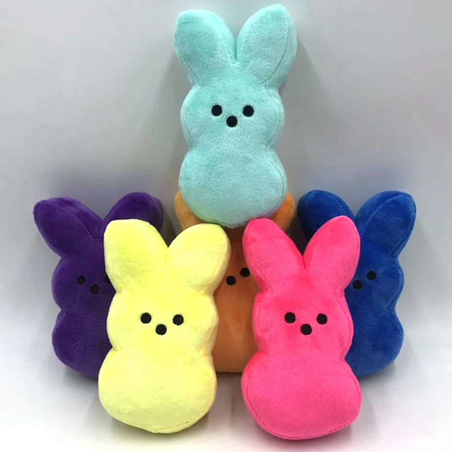 

Kawaii Easter Bunny Peeps Bunny Plush Toys Cartoon Cute Rabbit Stuffed Animal Soft Doll Pillow Toys for Children Girls Gifts
