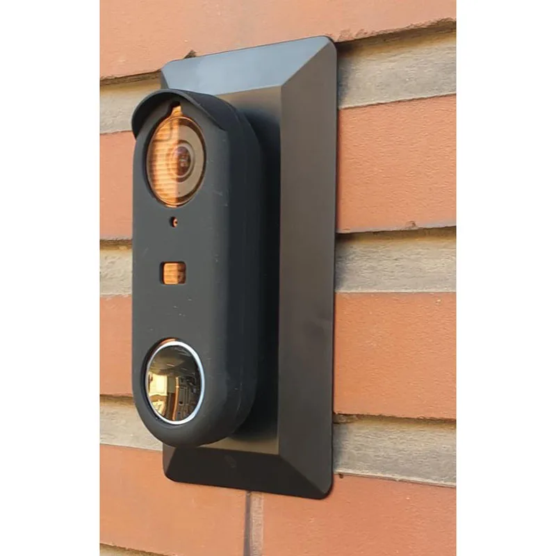 

Silicone Case Designed for Google Nest Hello Doorbell Cover (Black) - Full Protection Night Vision Compatible