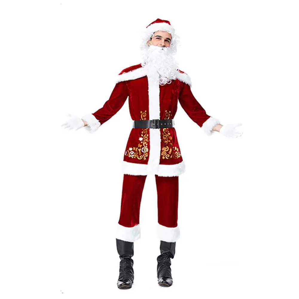 2019 New Christmas Court Wind Couple Male Female Adult Santa Costume Princess Dress | Тематическая одежда и униформа