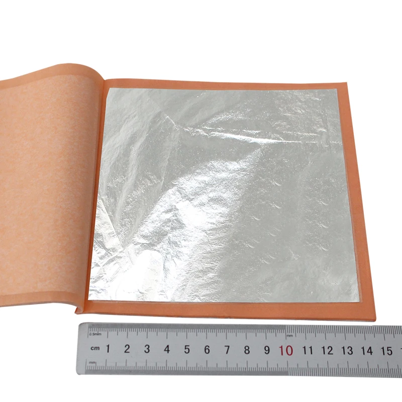 14X14cm имитация серебряной фольги позолота алюминиевый лист для рождественских