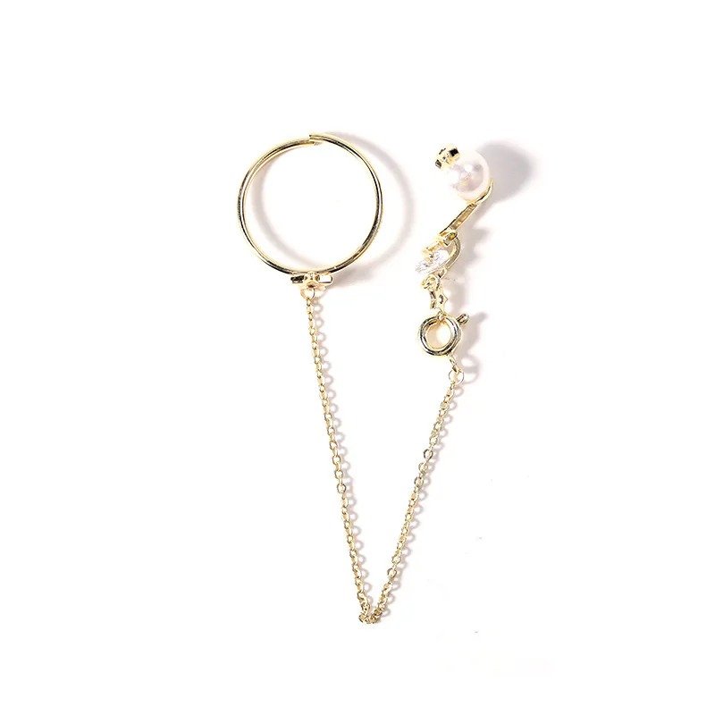 

Luxury high end zircon manicure LZ alloy chain pendant electroplating genuine gold nail accessories