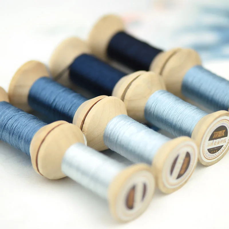 Прусская синяя Вышивальная нить/практичная мини-катушка/Вышивальная нить