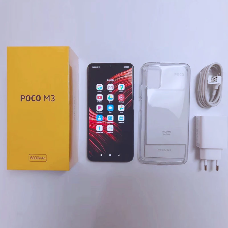 Смартфон глобальная версия POCO M3 4 ГБ 128 ГБ/64 Snapdragon 662 6 53 дюйма DotDrop 6000 мАч большая