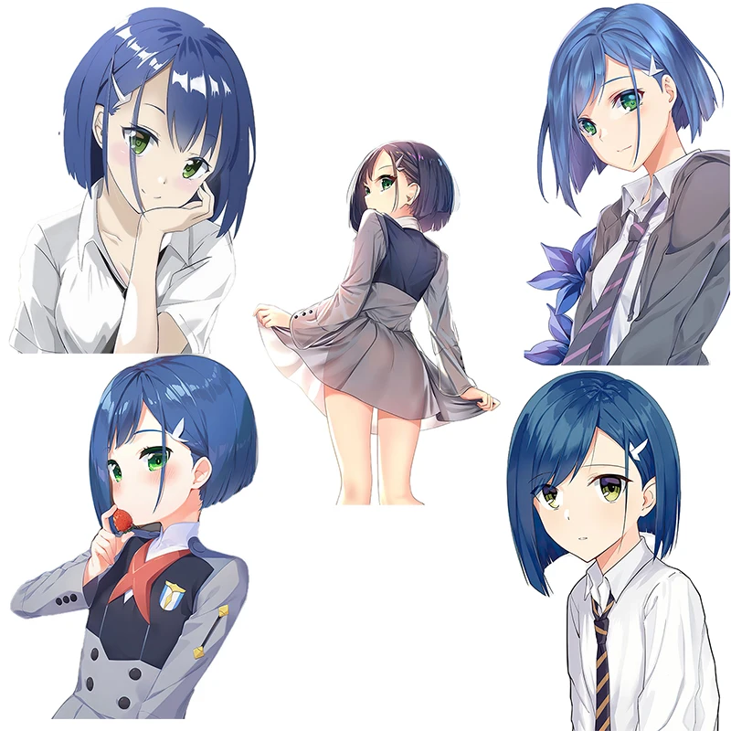 Three Ratels CA92 DARLING in the FRANXX ICHIGO чистая школьная форма мультяшная девушка наклейка для