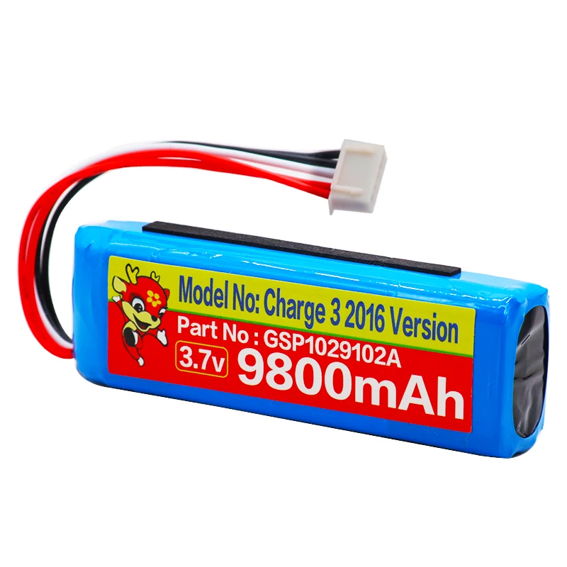 Аккумулятор высокой емкости на 9800 мА · ч для JBL Charge 3 версии 2016 GSP1029102A бесплатная