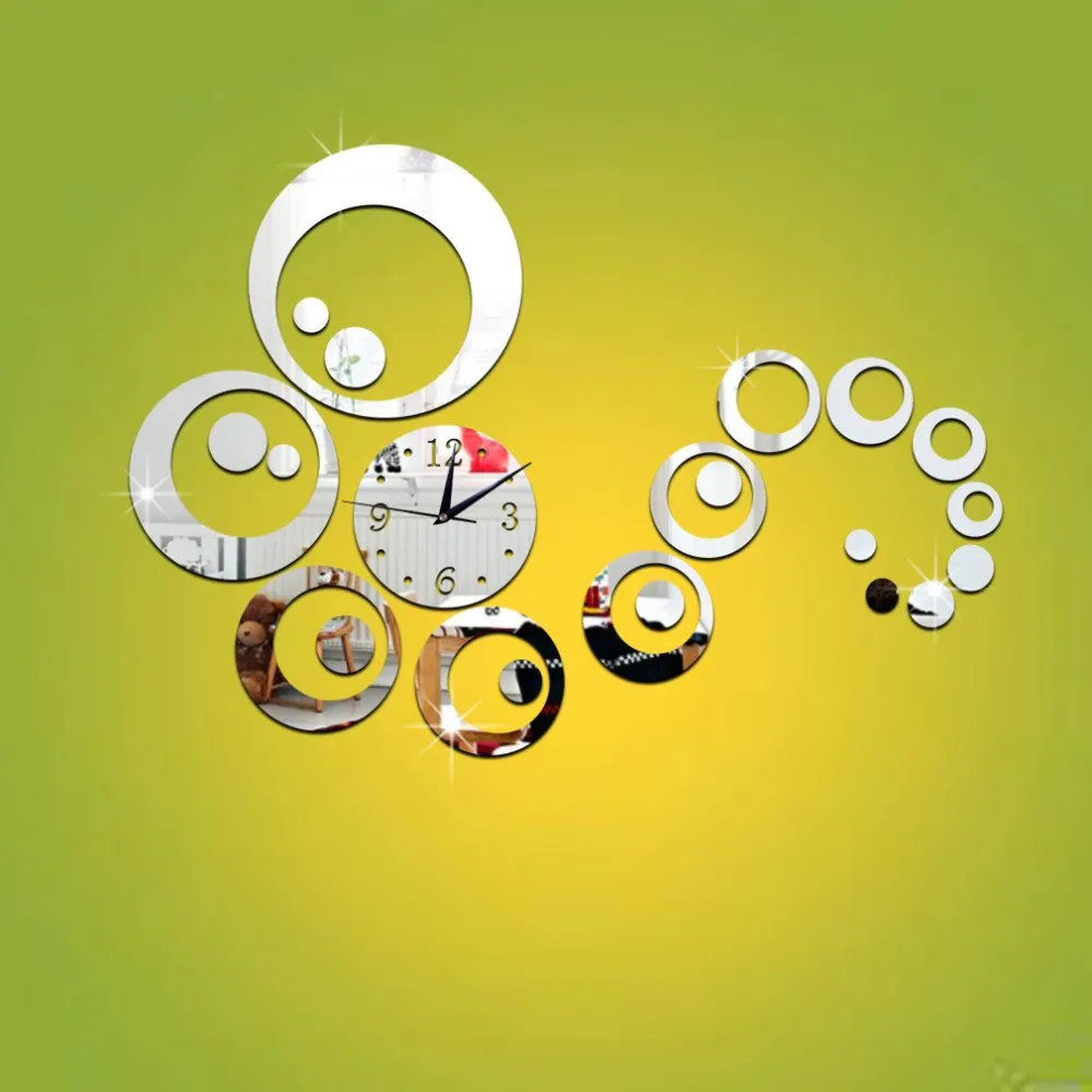 2018 Горячие Зеркальные Стикеры 3d акриловые настенные наклейки домашний Декор