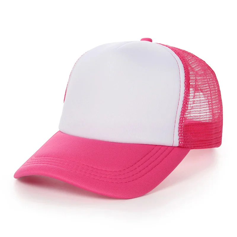 red Пустая сетчатая Кепка s, мужская летняя дышащая бейсболка Snapback, женская модная черная кепка в стиле хип-хоп - Цвет: red
