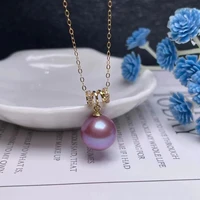 shilovem 18k yellow gold natural pearls pendants fine jewelry women trendy no necklace party new gift plant mymz11 125562zz