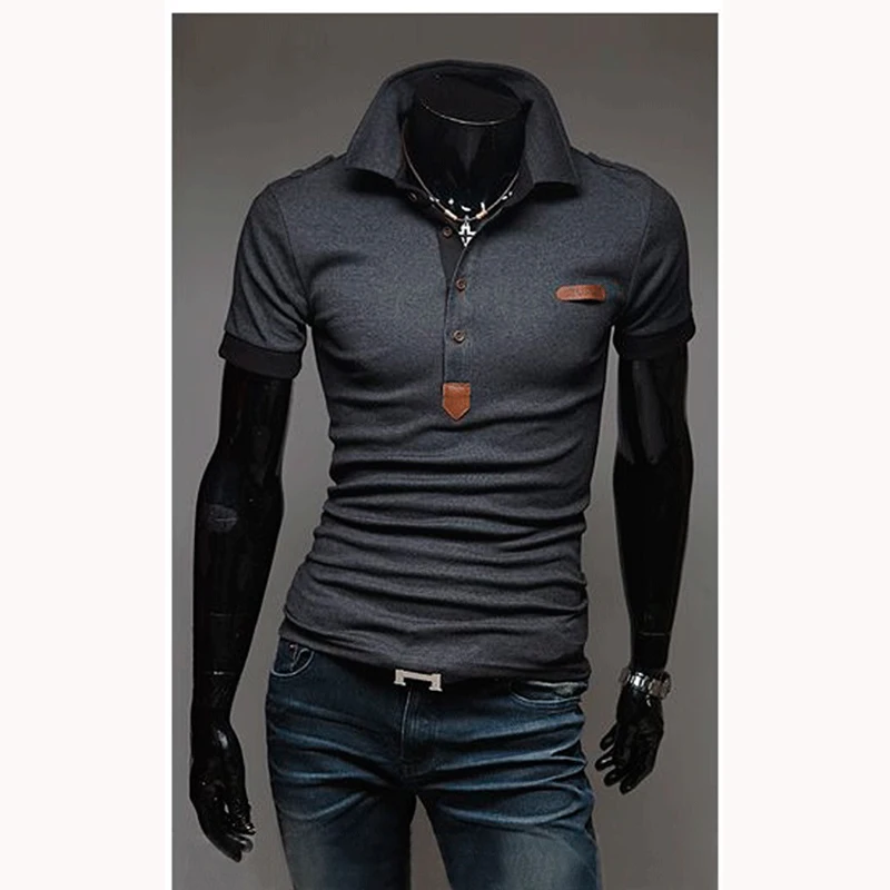 Рубашка LeeLion мужская с коротким рукавом приталенная Повседневная модная