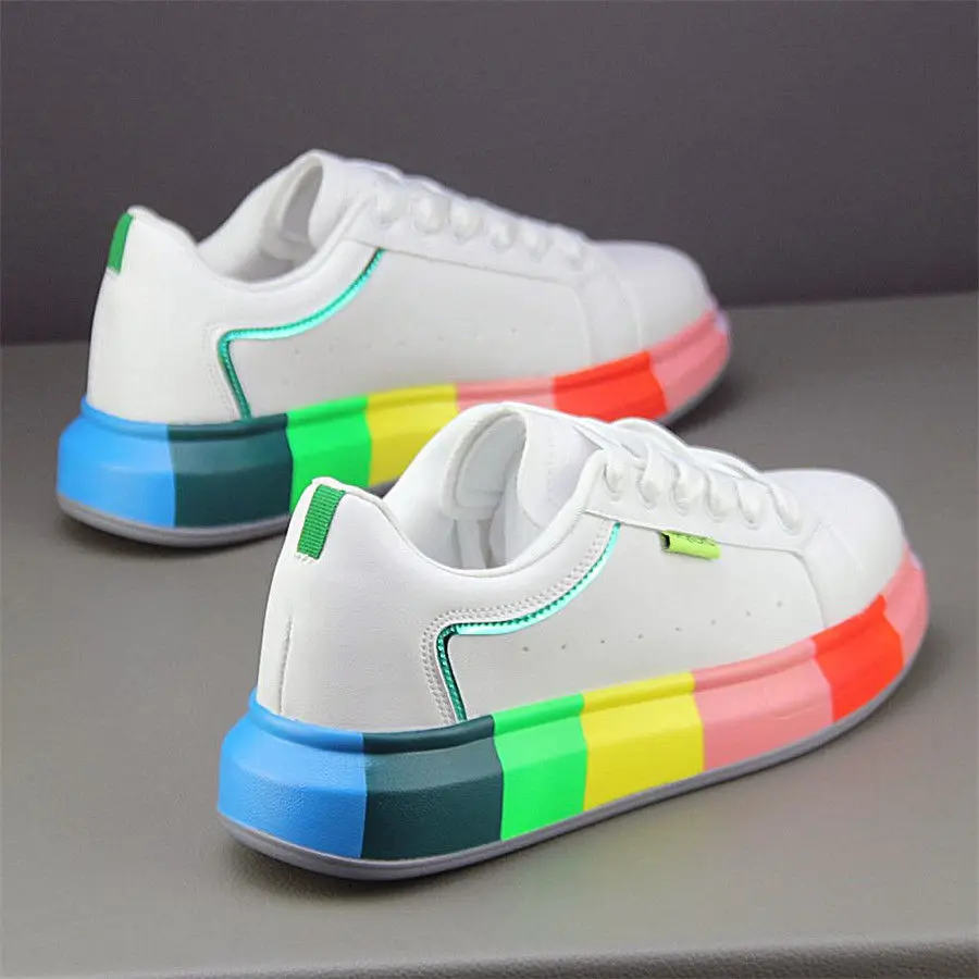 

Мужские кроссовки с радужной подошвой, повседневная спортивная обувь, увеличивают рост, красные белые, весна-осень 2020