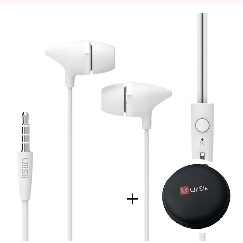 C100 White And Box Uiisii наушники C100 в уши с микрофонный сабвуфер портативные наушники Игровые музыкальные спортивные наушники для IOS Android phone - Цвет: C100 White And Box