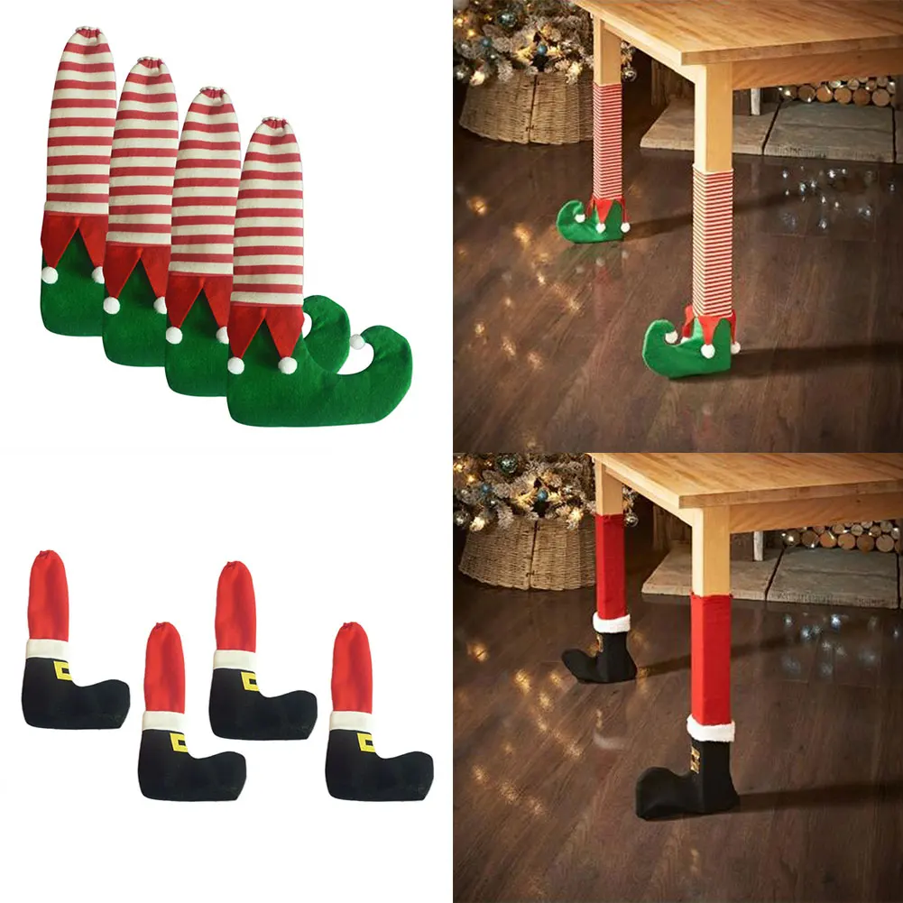 4 шт. рождественские носки для ног на стулья защиты от царапин носки|Носки и