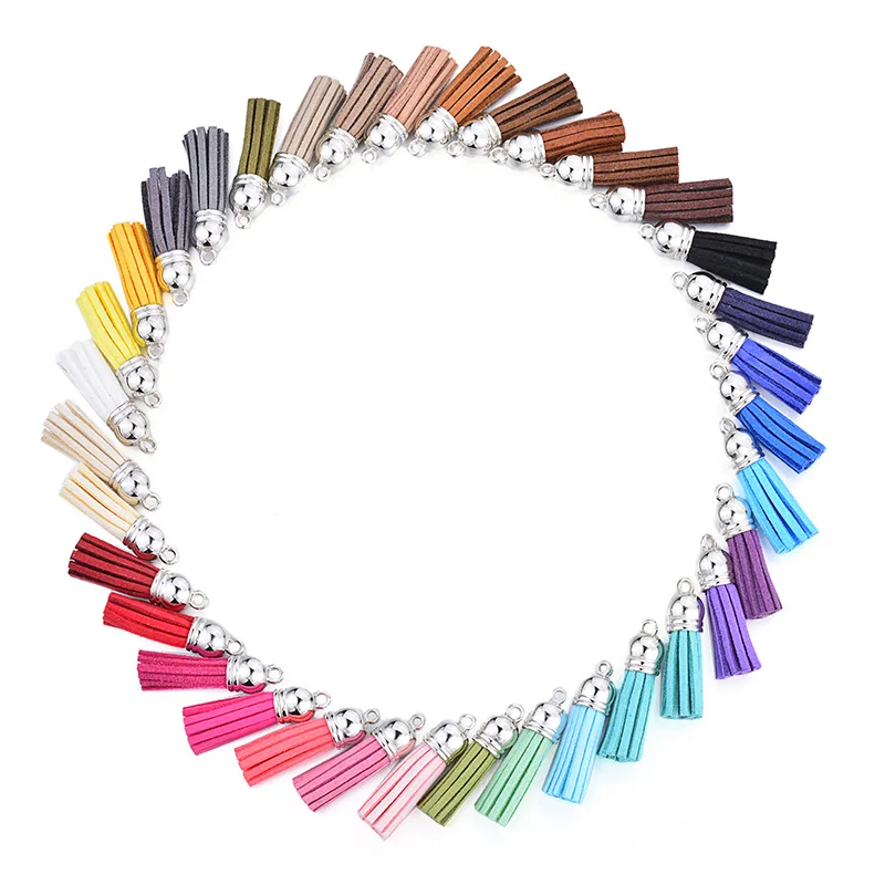 Кепка с кисточками из искусственной кожи 70 шт./лот 35 цветов 38 мм|Ювелирная