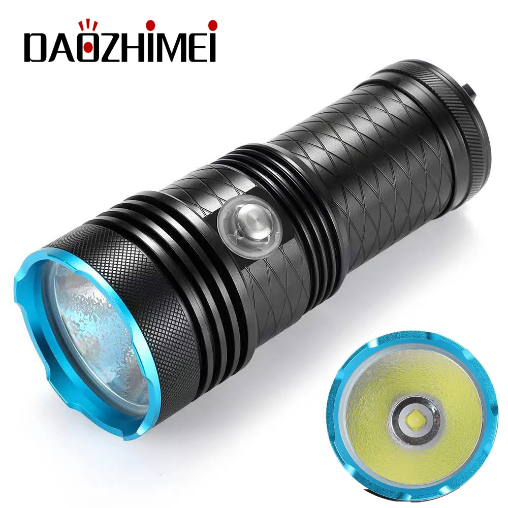 XHP70.2 LED Diving Flashlight IP68 Waterproof Super Powerful Underwater Catch Fish Searchlight Use 4*18650 battery