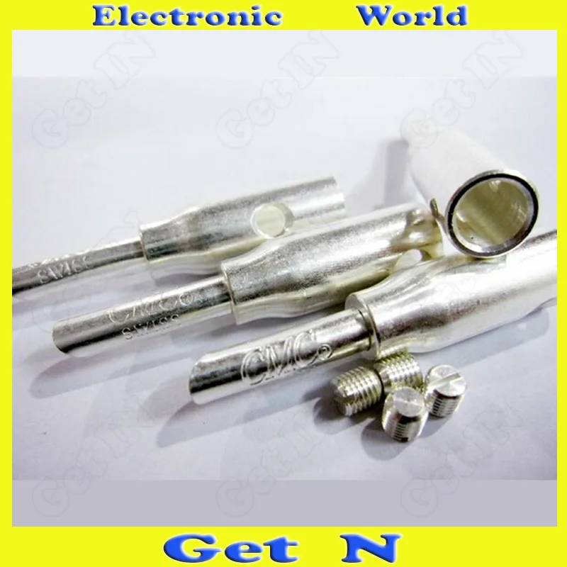 

20pcs/Pack 0658-GF-AG Swiss Copper Silver Plated Banana Connectors Speaker Amplifier Banana Plug/Jack Top Banana Socket