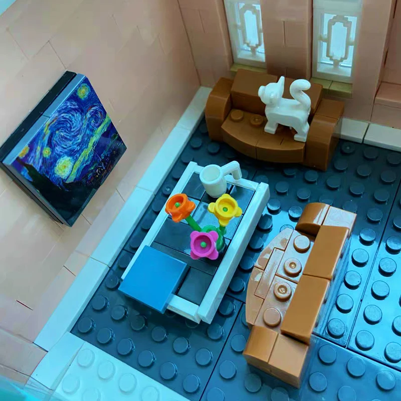 

Street View Series The Doughnut Shop Building Blocks Bakery House 3D Modle Bricks Dessert Shop Toys For Boy Birthday Gift 10180