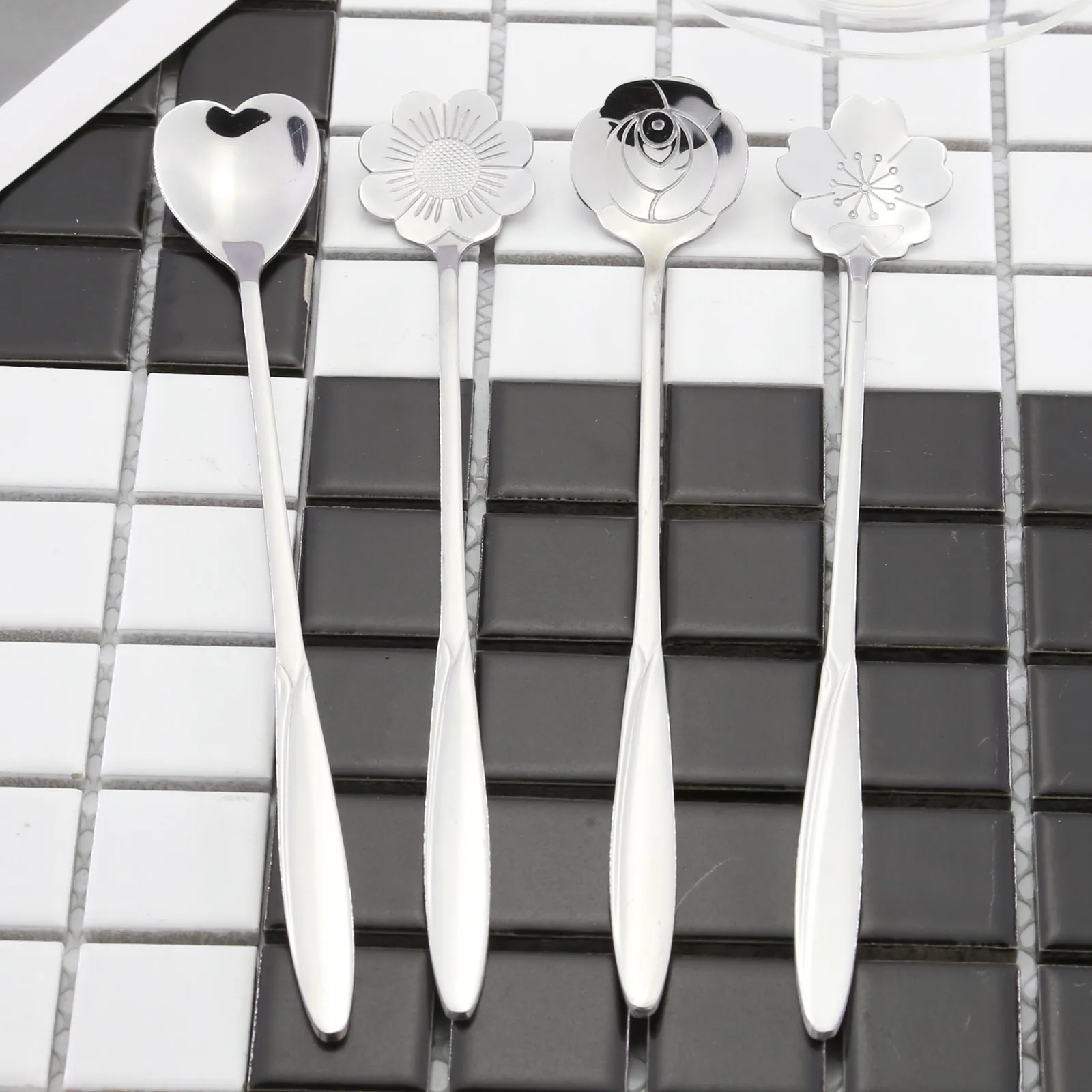 4 шт. набор из нержавеющей стали для любителей вишни мерные ложки чая кофе молока