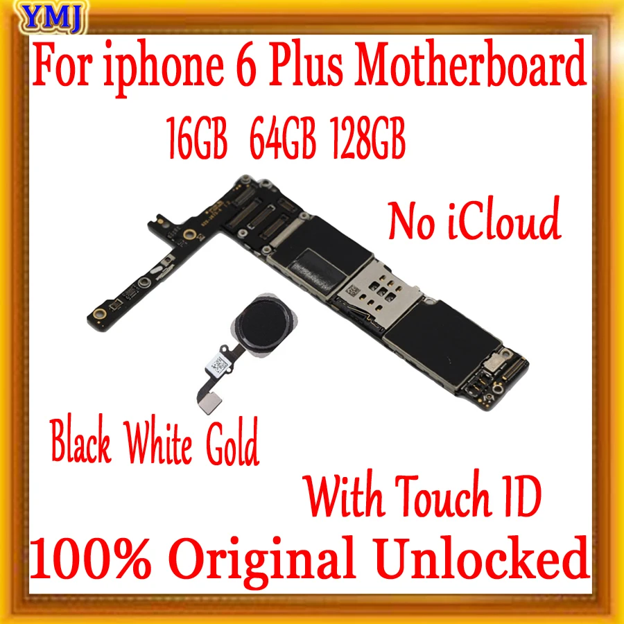 Черный/белый/золотой Оригинальный разблокированный для iphone 6 Plus материнская