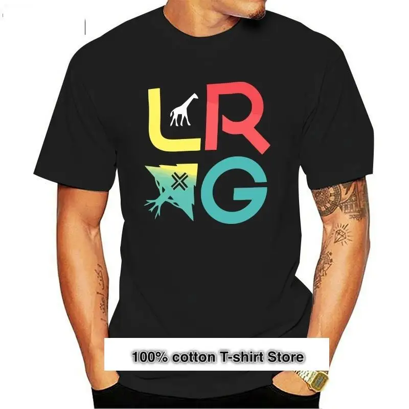 

Lrg-Camiseta de manga corta para hombre, camisa negra con estampado de iconos apilados, ropa de calle, de buena calidad, nueva