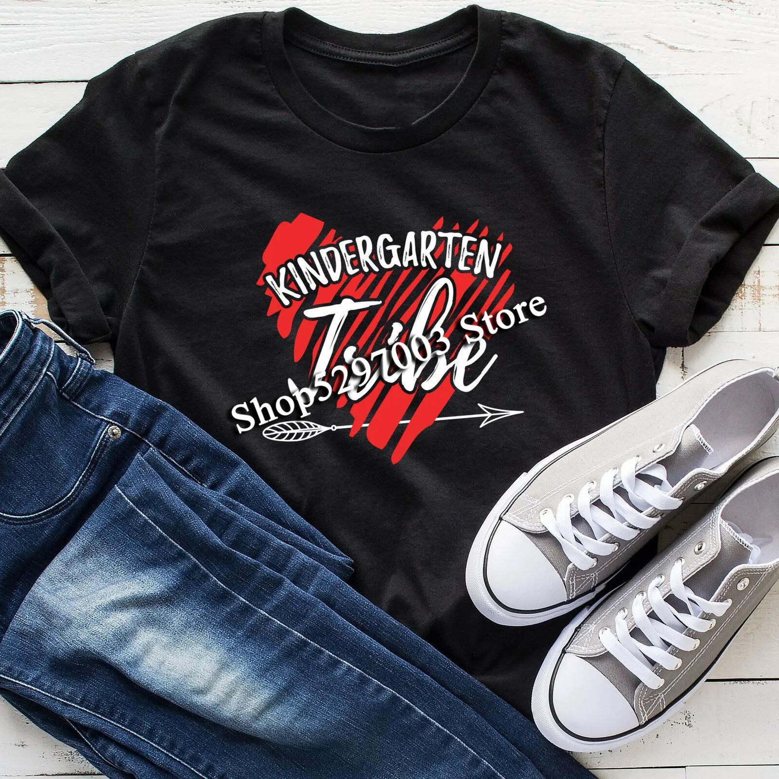 Kind ergarten Tribe T Shirt Crew Teacher er Squad классические уникальные футболки|Мужские футболки| |