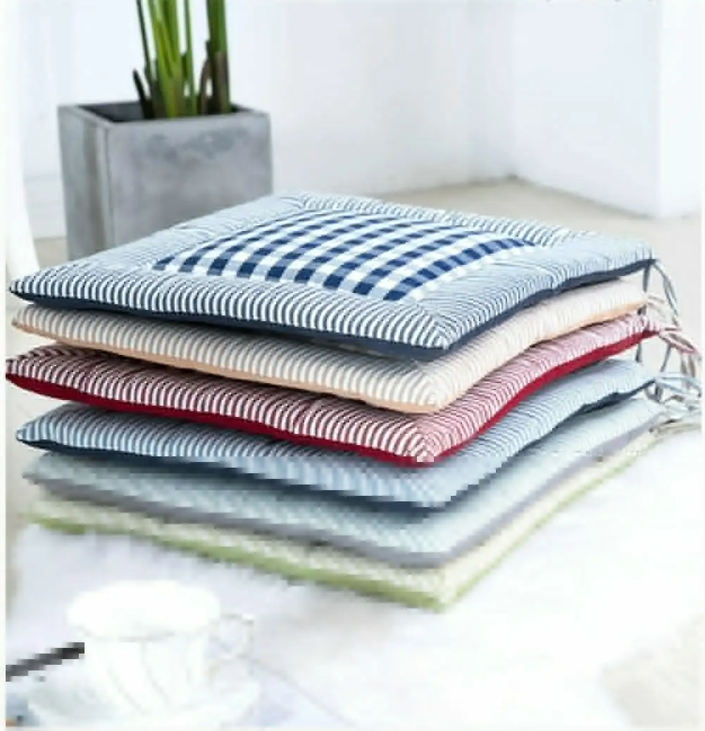 Подушка для стула в клетку подушка дома и улицы с завязками пасторальном стиле