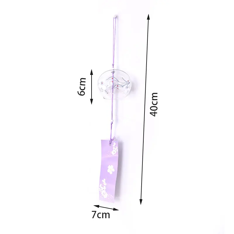 1 шт. романтические поделки японские ветряные колокольчики из стекла с цветком