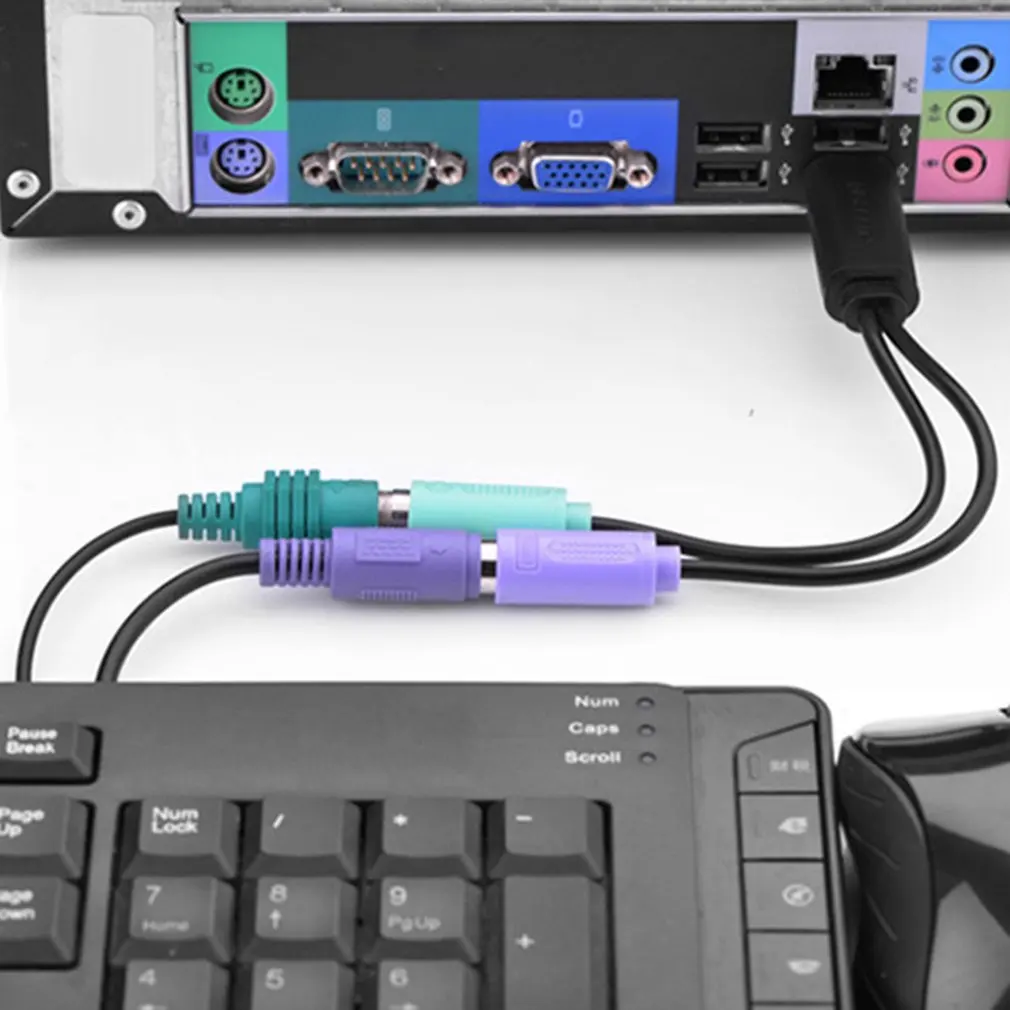 Кабель-удлинитель USB (папа)-6 Pin (мама) для PS/2 (папа) | Электроника