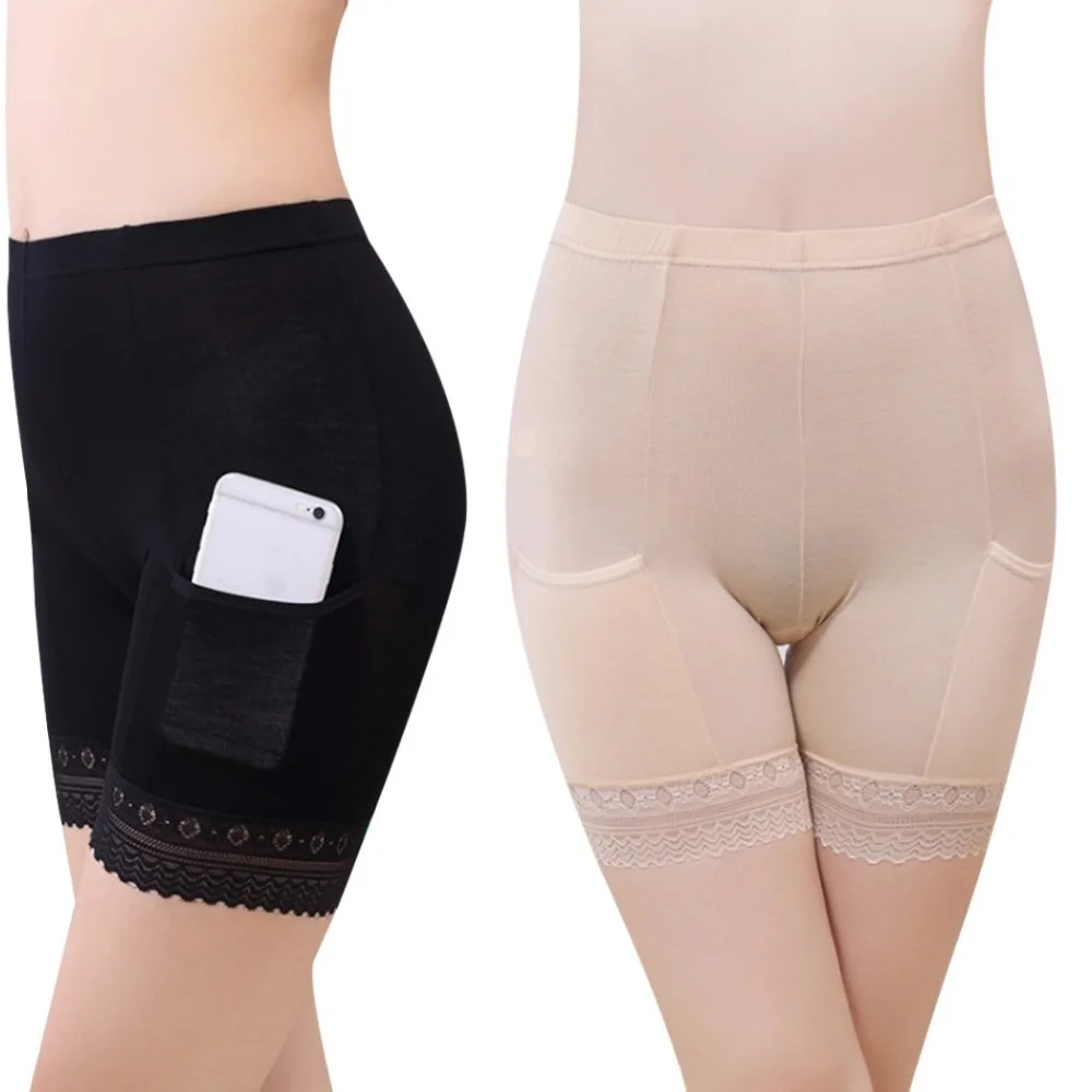 2019 женские мягкие хлопковые кружевные бесшовные шорты летние под юбку из модала