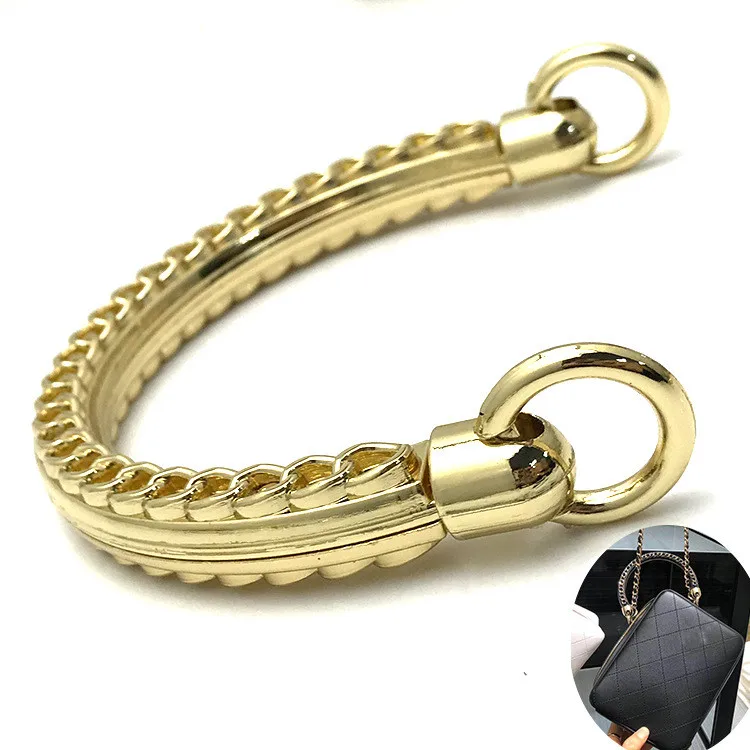 

U shape Metal Bag Handle gold Color 8.5X9.8 cm women shoulder bag accessories diy handbag parts metal purse hanger handles