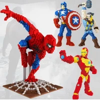 disney avengers blocks diamond black panther action characters thor iron man mini blocks childrens toys 30 cm