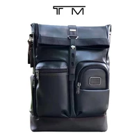 932388 mens black microfiber leather business travel business leisure waterproof backpack computer backpack