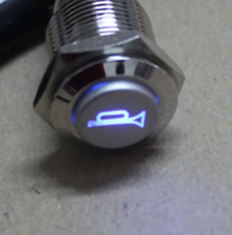 16 мм 12 В красный металлический переключатель для автомобиля колонки лодки рог с