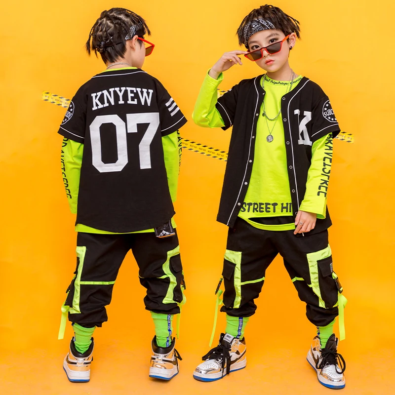 Уличный танцевальный костюм в стиле хип-хоп модная детская одежда для мальчиков
