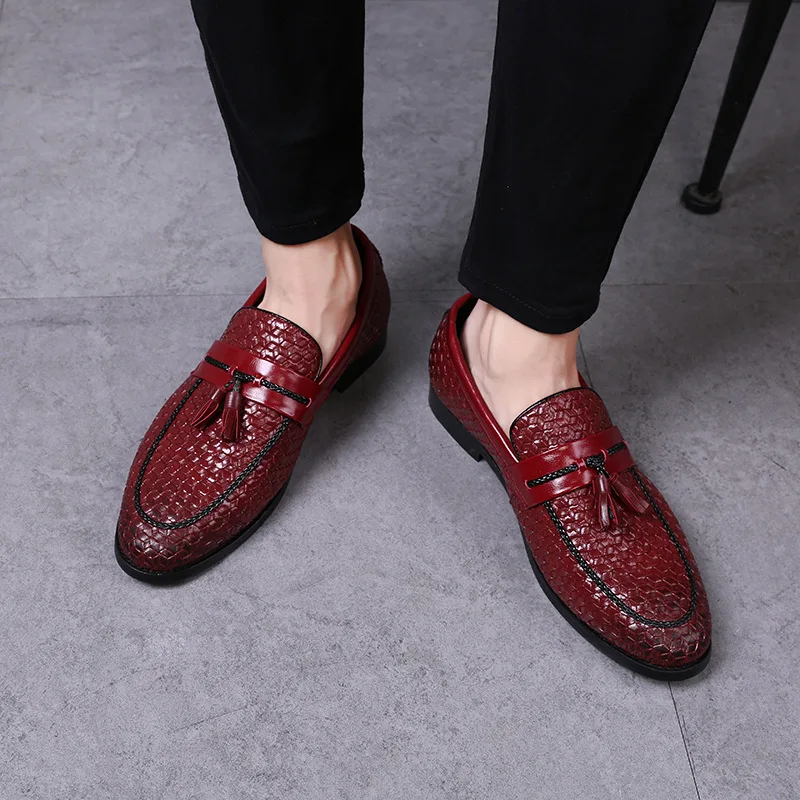 Туфли мужские формальные лоферы Классическая Свадебная обувь для парикмахеров с