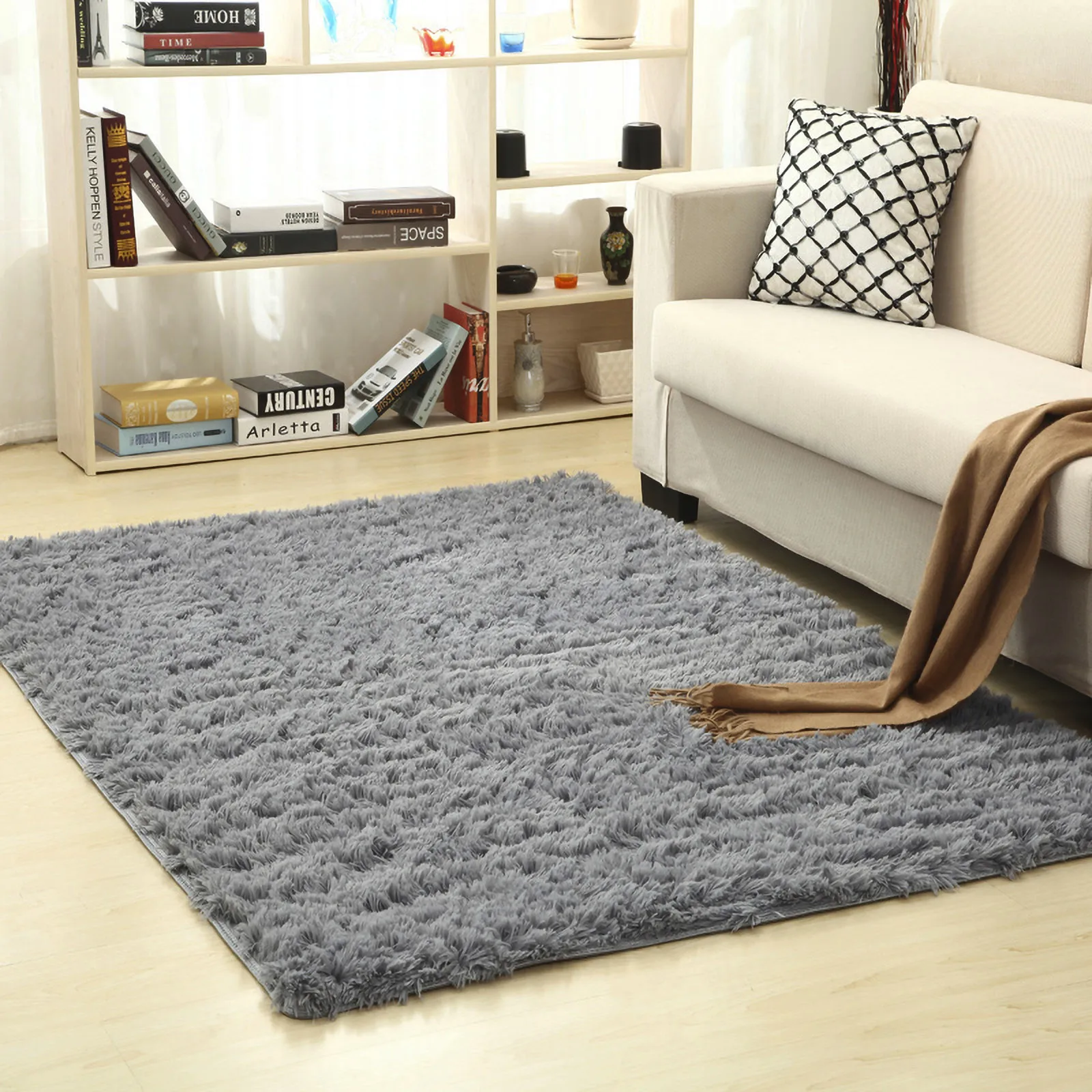 

1pc Carpet Household super soft artificial fur carpet Bedroom Sofa Children's living room play area carpet 100x160cm c50