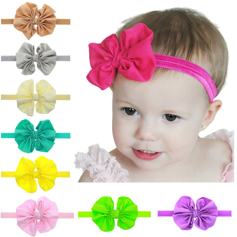 

Baby Girls Kids Hair Bows Hair Headband Ribbon Headbands Hair Hoops Spandex Stretch Headbands