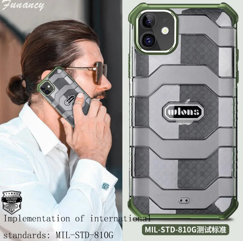 

Military Certified Airbag Anti-Fall Phone case For Apple iPhone 7 8 Plus X Xs Max Xr 11 12 Pro Max Mini All-inclusive Back Cover