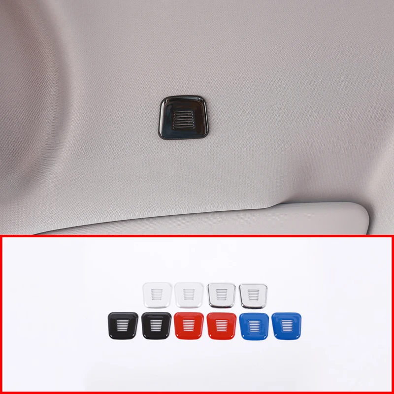 

For Alfa Romeo Giulia Stelvio 2017 Car-Styling Car Roof Microphone Cover Trim Black Accessories 2 Pcs