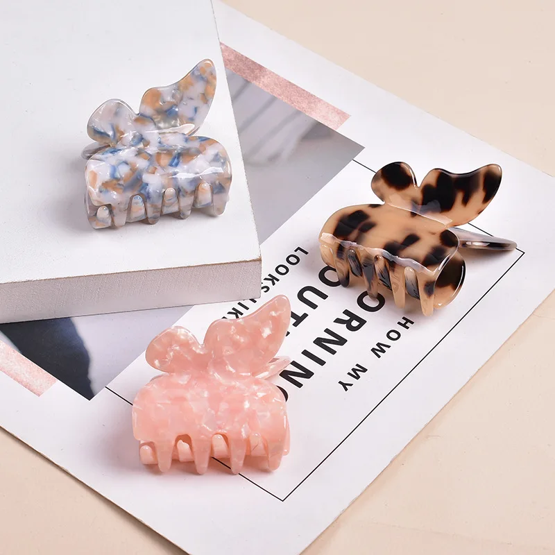 

High-end Acetate Butterfly Hair Claw Clips Barrettes for Women Girls Jelly Color Hair Clamps Stylish Hairpin Hair Accessories